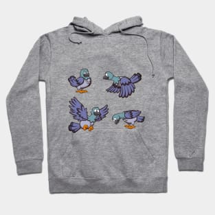 Cartoon Pigeons Hoodie